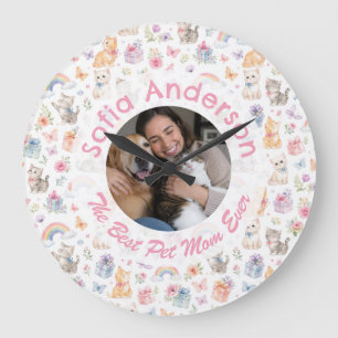 Horloge murale personnalisée pour amateur de chats