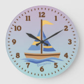 Horloge murale personnalisée pour bateau à voile p (Recto)