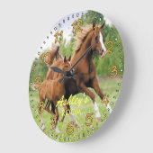 Horloge murale personnalisée pour le cheval et le (Angle)