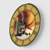 Horloge murale personnalisée pour le vin et le fro (Angle)