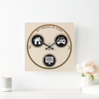 Horloge Murale Personnelle 'Poursuis Tes Rêves'
