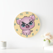 Horloge murale petit cochon (Maison)