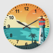 Horloge murale phare de Sunset Beach (Recto)