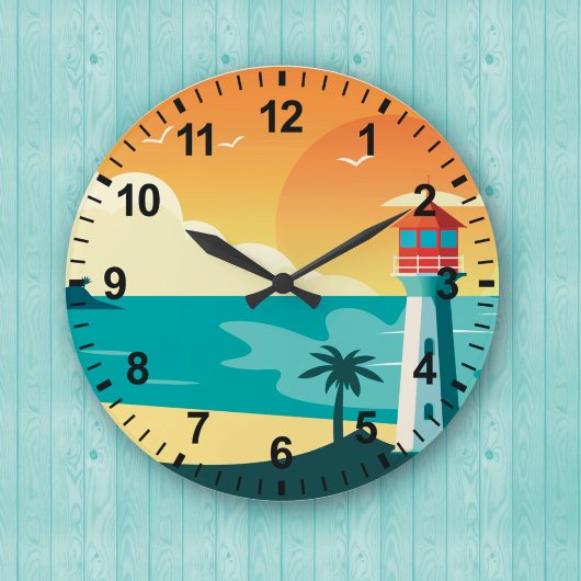 Horloge murale phare de Sunset Beach