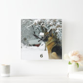 Horloge murale photo berger allemand (Maison)