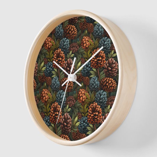Horloge murale Pinecones (Angle)