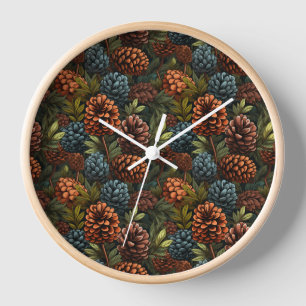 Horloge murale Pinecones