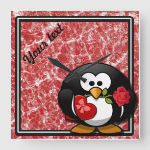 Horloge murale pingouin personnalisée pour la Sain