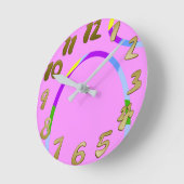 Horloge murale Pink Loops (Angle)