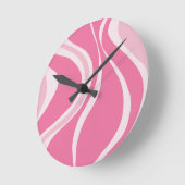 Horloge murale Pink Waves (Angle)