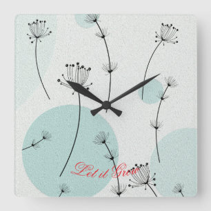Horloge murale pissenlit minimaliste