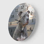 Horloge murale Pitbull du gardien (Angle)