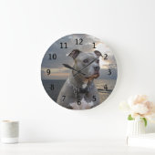 Horloge murale Pitbull du gardien (Maison)