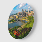 Horloge murale Pittsburgh Photo Duquesne Incline (Angle)
