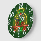Horloge murale pizza (Angle)
