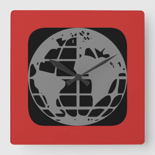 Horloge murale "Planète Terre" (Recto)