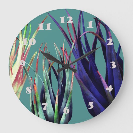 Horloge murale plante Aloe Vera (Recto)