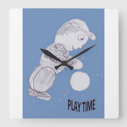 Horloge murale Playtime Square (Recto)