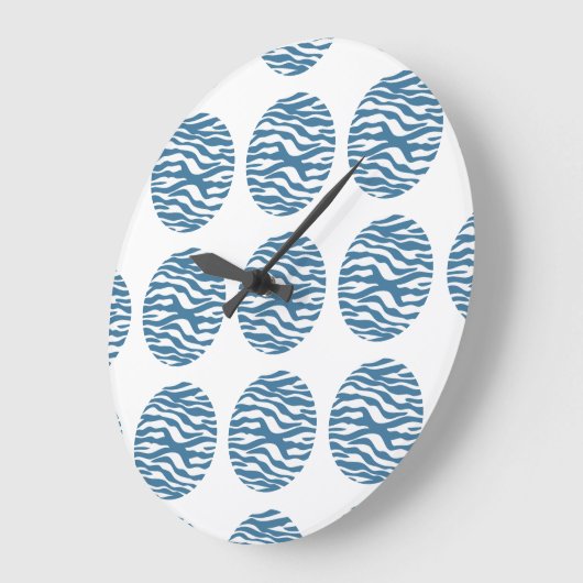 Horloge murale Pois d'impression Zebra (Angle)