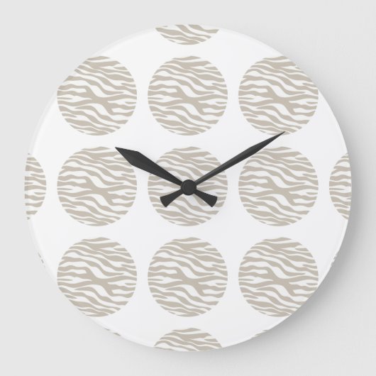 Horloge murale Pois d'impression Zebra (Recto)