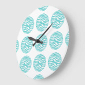 Horloge murale Pois d'impression Zebra (Angle)