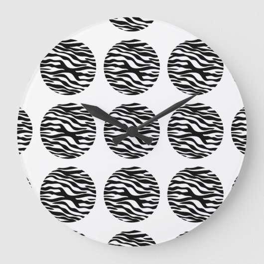 Horloge murale Pois d'impression Zebra (Recto)