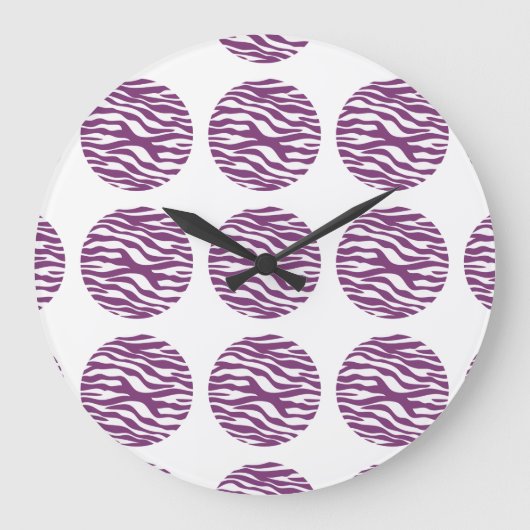 Horloge murale Pois d'impression Zebra (Recto)