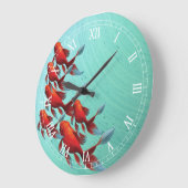Horloge murale poisson Koï (Angle)