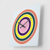Horloge murale Pop Art Cercles concentriques rétro (Angle)