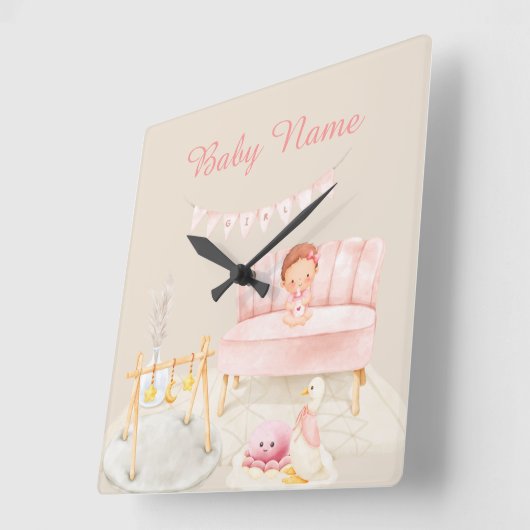 Horloge murale pour bébé (Angle)