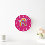 Horloge murale pour chambre de fille mignonne avec (Maison)