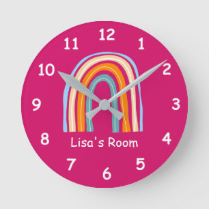 Horloge murale pour chambre de fille mignonne avec