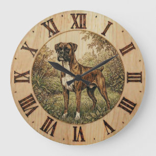 Horloge murale pour chien Boxer - Décoration ludiq
