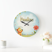 horloge murale pour enfants personnalisée - nom cu (Maison)