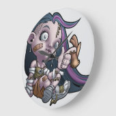 Horloge murale pour fille Zombie (Angle)