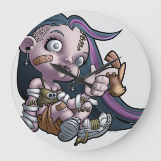 Horloge murale pour fille Zombie