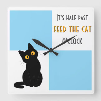 Horloge murale pour les parents de chats « Nourris