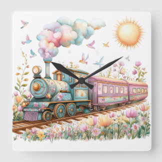Horloge murale pour nurserie fantaisiste