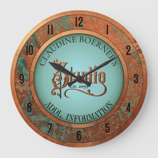 Horloge murale pour studio de loisirs créatifs de (Recto)