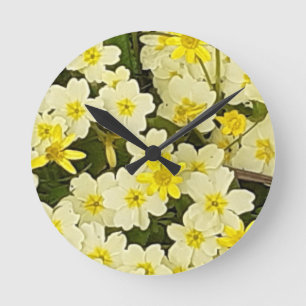 Horloge murale Primevères de printemps
