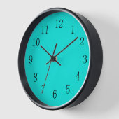 Horloge murale profonde Aqua Blue Kitchen (Angle)