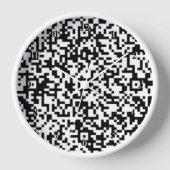 Horloge murale QR Code Design moderne noir et blan (Recto)