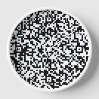 Horloge murale QR Code Design moderne noir et blan