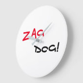 Horloge murale quartz Cool Zag Dog (Angle)