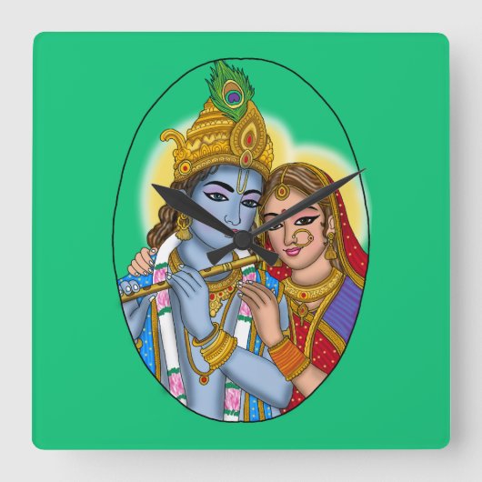 Horloge murale Radha Krishna (Recto)