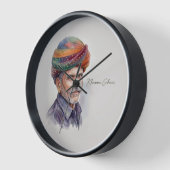Horloge murale rajasthani "Khamma Ghani" (Angle)