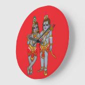 Horloge murale Ram & Krishna (Angle)