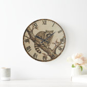 Horloge murale Raton laveur - Décoration de cabane (Maison)