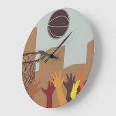 Horloge murale Rebound (Basketball) (Angle)