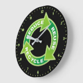 Horloge murale Réduire Réutiliser Recycler (Angle)